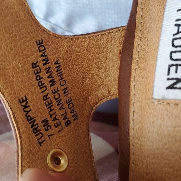 Steve Madden turnpike wedge heel leather size 7.5  new - Picture 9 of 9